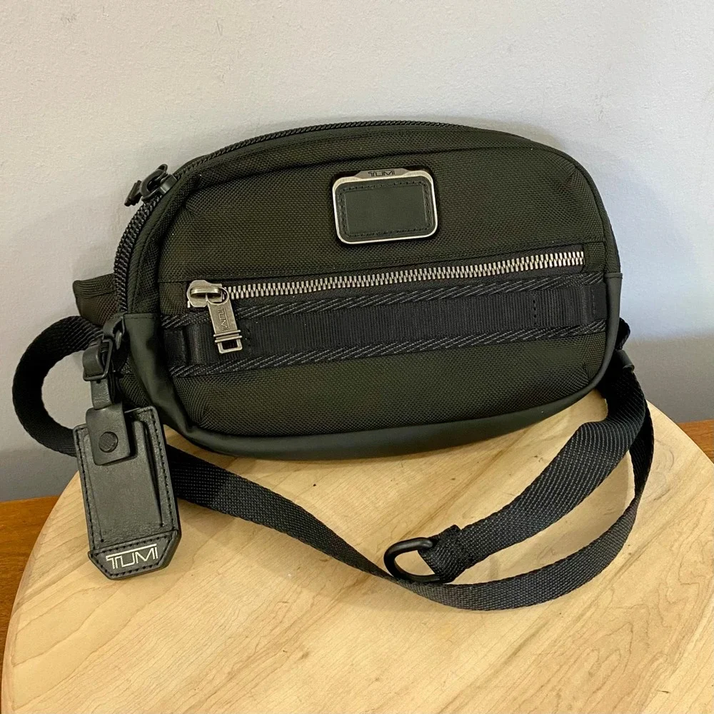 TUMI Recruit 3-in-1 Chest Pack Waist Bag Sling Black Ballistic Nylon 232701D